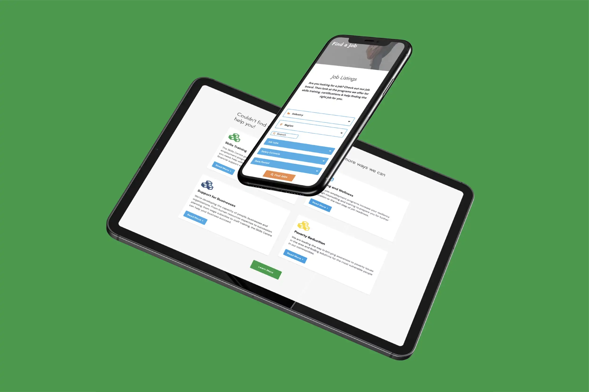 High performing website for career readiness service